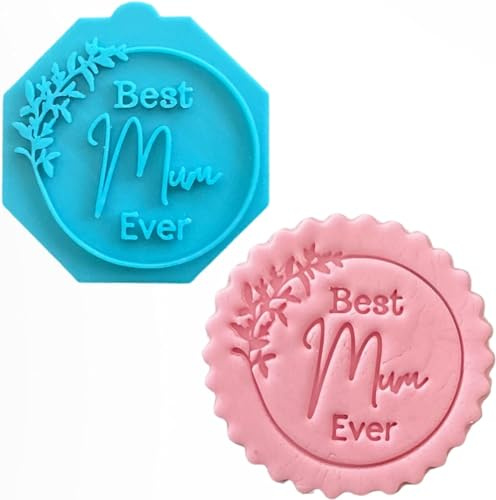 Best Mum Mothers Day Fondant Stamp Debosser Cupcake Icing Cookie Decoration Cake (6cm)
