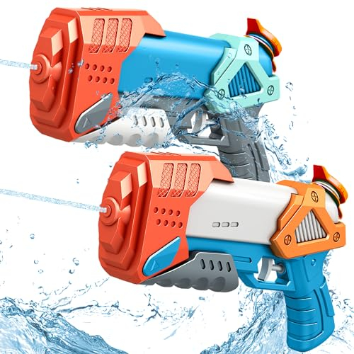 Wasserpistole für Kinder, 2-Pack kleine Mini-Wasserpistolen 7M Long Range Super Water Blaster Spritzpistole, Outdoor Wasser Spielzeug Sommer Schwimmbad Strand für Jungen Mädchen Spielzeug