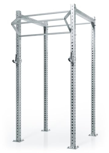 Atletica R8 Magma | Outdoor Power Rack | Edelstahl Speziell für das Training im Außenbereich | Modular erweiterbar | J-Hooks und Klimmzugstange