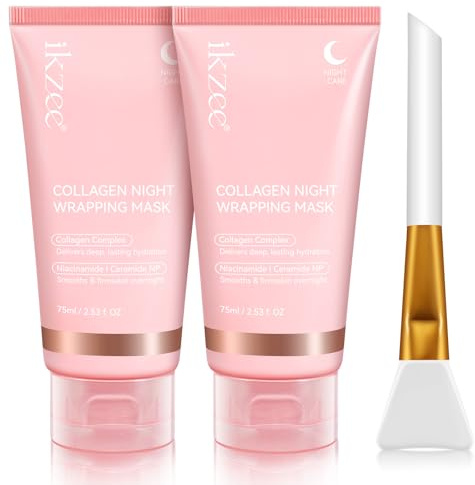 Masque Collagène Visage Korean 2pcs – Hydratation Profonde, Anti-âge et Restauration de l'Élasticité – Masque Collagène pour un Visage Lisse et Fermé, 75ml