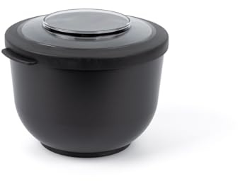 Amuse Tylla Saladier 1200ml | Boîte de Rangement avec Couvercle pour Meal Prep et Snacks | Boîte Plastique Alimentaire sans BPA pour Enfants et Adultes | Congélation, Lave-vaisselle | Charcoal