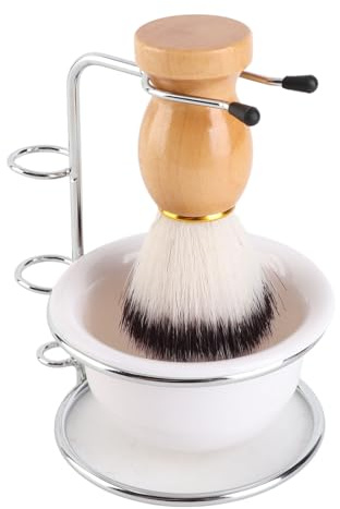 Generic Brosse à Raser, Pinceaux à Raser pour Les Hommes Kit de Rasage pour Hommes avec 1 Bol de Savon à et 1 Porte-brossage à Rasage