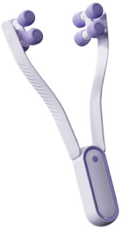 Rullo Massaggiatore Viso Manuale a V Porpora Abs Pmma