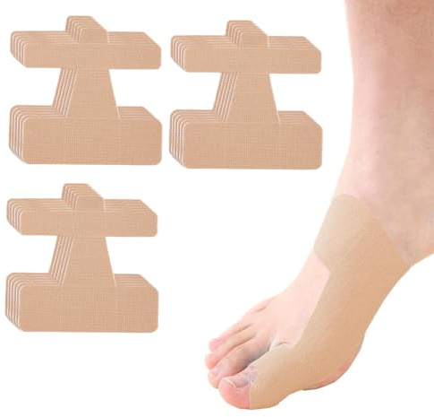 ROKZELT Hallux Valgus Kinesiotapes – 20 vorgeschnittene Sport & Physio Tapes für Zeh und Fuß – Precut Kinesiologie Tape bei Ballenzehen, hautfreundlich und latexfrei, Hautfarbe
