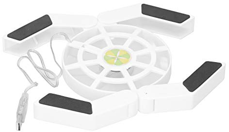 BONKZEBU DR-S08 Refroidisseur pour Ordinateur Portable Ventilateur Lumineux Support de Refroidissement USB Conception Pliable Légère pour Ordinateurs Portables + Refroidisseur D'ordinateur pour
