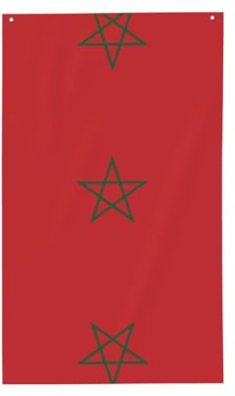 Bandiera del Marocco Bandiera nazionale 150x90cm - Bandiere Personalizzate con Bandiera Nazionale Immagine per Esterni