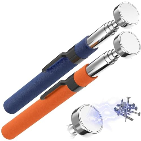 KIMHOME, Juego de 2 Pinzas telescópicas magnéticas, Alcance Extensible de 72 cm, Capacidad de Carga de 3,6 kg, Pinza Resistente para Recoger residuos de jardín, Basura y Limpiar el Garaje
