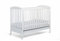 Foppapedretti Lettino con Sponda Regolabile Lucy, Legno di Faggio, Made in Italy, Rete a Doghe di Faggio, Ampio Cassetto, Regolabile a Doppia Altezza, 4 ruote, 131x103x71 cm, Bianco