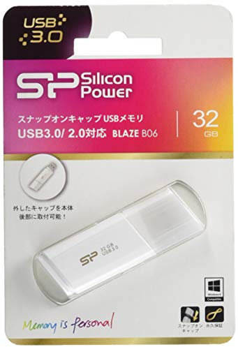 Silicon Power SP032GBUF3B06V1W - Memoria USB 3.0 (32 GB), Color Blanco