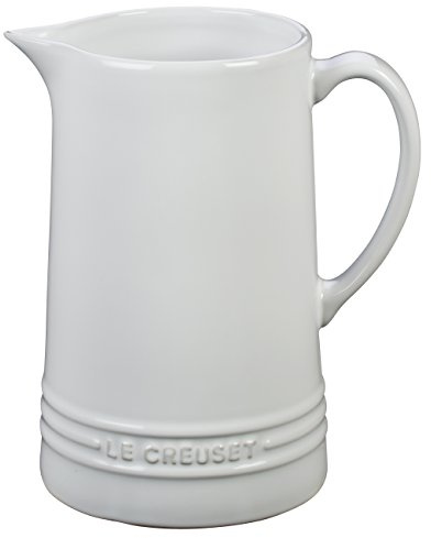 Le Creuset Jarra de gres, 1.6 cuartos de galón, blanco