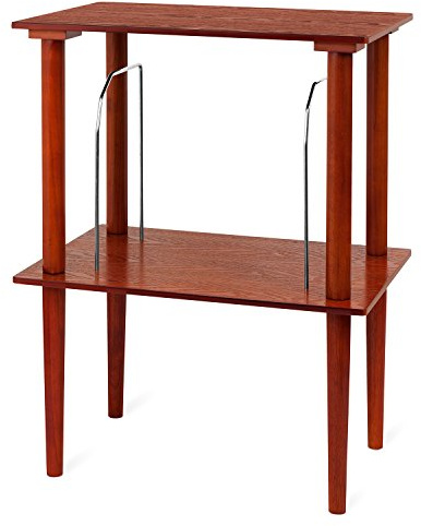 Victrola Wooden Record Stand – Companion Piece for Victrola Music Centre, Holds Over 50 Vinyl Records, Elegant Real Wood Construction, No-Tool Assembly (Mahogany)