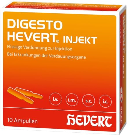 Digesto Hevert injekt Lösung, 10 St. Ampullen | zur Regulierung gestörter Verdauungsfunktionen