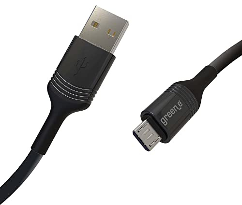 GREEN_E - Cable Micro-USB vers USB, éco-conçu, 100% recyclable, 1,20 m, Noir