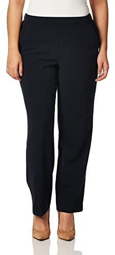 Briggs Pantalon habillé à Enfiler pour Femme Longueur Moyenne et Longueur Courte, Bleu Marine, 46 Haut