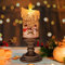 Belle Vous Bougie Noel LED Boule à Neige - Motif Bonhomme de Neige 26x10 cm - Bougie à LED Remplie d’Eau et de Paillettes sur Un Pied de Bronze pour Centre de Table de Noël