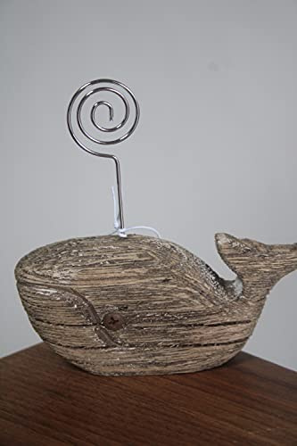 Visitenkartenhalter/Zettelhalter Wal, aus altem Holz, L 12 cm, H 12 cm