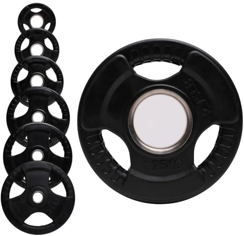 NORTHERN Olympic Weight Plates 2.5kg-20kg - Tri-Grip Rubber Coated Cast Iron for Barbell, Dumbbell & Home Gym Training