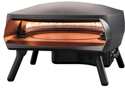 WITT Horno de pizza a gas WITT ETNA giratorio para pizza napolitana y en bandeja para lasaña, piedra giratoria automática (Graphite)