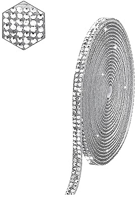 7 M Strassband Selbstklebend, Selbstklebendes Strassstreifen-Glitzer-Aufkleberband, Kristall-Strassstein Selbstklebend, Geeignet Für Autos, Kunsthandwerk, Handys, Geschenkdekoration (Weißer Diamant)