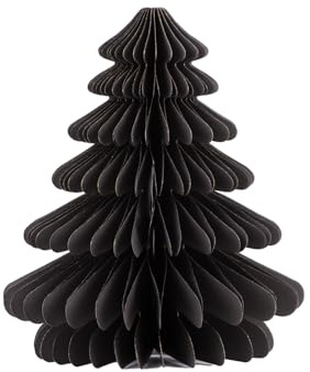 coopz Weihnachtsschmuck Papier Tanne 15cm rund Aufsteller Weihnachten Baumschmuck, Farbe:anthrazit