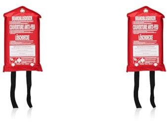 Couverture Anti-feu Smartwares 10.014.60-1 m x 1 m - pour départs d'incendies (Lot de 2)