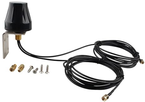 Futheda Antenna 4G LTE Esterna SMA Maschio 5dBi MIMO Impermeabile Staffa Fissa Montaggio a Parete per Tim Vodafone Iliad WindTre 4G LTE Wireless CPE Router Gateway IoT Cellulare