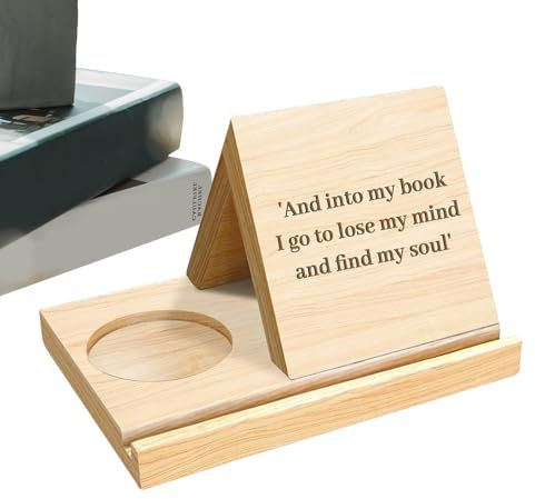 Onlynery Dreieckiger Buchständer Aus, Personalisierte Massive Eiche Dreieck Buch Rest Halter, Buchständer, Buchhalter Für Seitenablage, Dreieck Buch Stand Bücherregal, Tragbar, Stabil