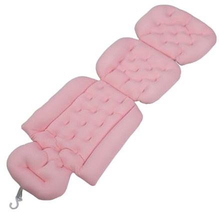 Ganzkörper-Badekissen mit Starken Saugnäpfen, Rutschfestes Design, Waschbares Badewannenkissen für Komfortables Baden (PINK)