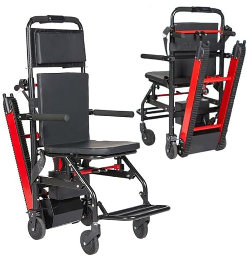 Treppensteiger Rollstuhl Für Erwachsene,Treppenkarre,Treppensteiger,Rollator Faltbar Und Leicht Mit Sitz,Treppensteiger,Treppenlift,Sichere Belastung 165 Kg/373 Lbs A