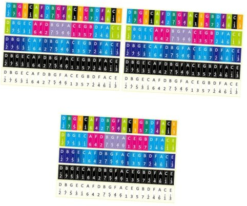 BESTonZON 15 Stk Kalimbatie kalimba aufkleber piano sticker Tastenaufkleber Musikalischer Lernaufkleber Kalimba-Daumen-Klavier-Aufkleber Kalimba-Aufkleber für Anfänger Kalimba-Lernaufkleber