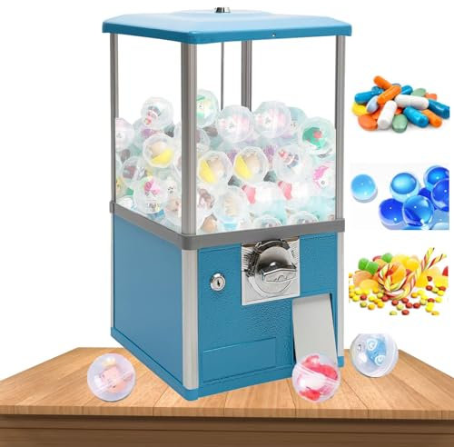Distributori Automatici Per Aziende,Distributore Di Gomme Da Masticare,Distributore Di Capsule,Distributore Di Caramelle, Distributore Di Capsule Rotonde Con Palline Rimbalzanti Da 4,5-5,5 cm,Blue