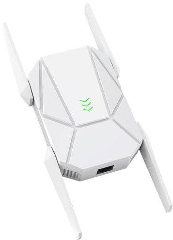 WiFi Extender, 2026 1800Mbps WiFi 6 Extender Signal Booster - Dual Band (2.4GHz & 5.8GHz), WiFi Extender with Gigabit Port, 12999 Sq.Ft Long Range WiFi Repeater, Connects 105+ Devices