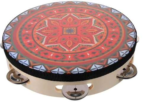 Toyvian Tamburin Schlaginstrument Tamburintrommel Kindertamburin Musikinstrument Kinderhandtrommel Handtrommel Percussion Instrument