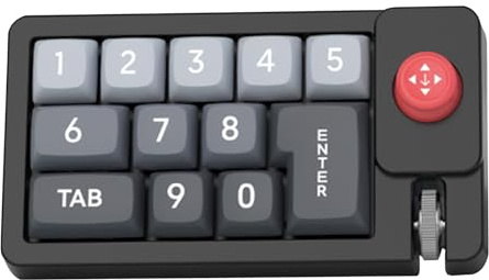 Teclado mecánico - Teclado mecánico de juego inalámbrico | Teclado de edición mecánica | Almohadilla numérica con una sola mano con cable caliente con joystick para diseño gráfico