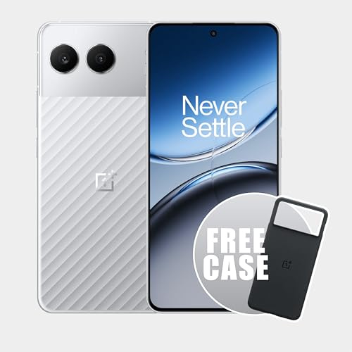 OnePlus Nord 4 5G 16GB RAM 512GB di memoria Smartphone sbloccato con doppia fotocamera da 50MP + OIS - Mercurial Silver + Sandstone Bumper Case