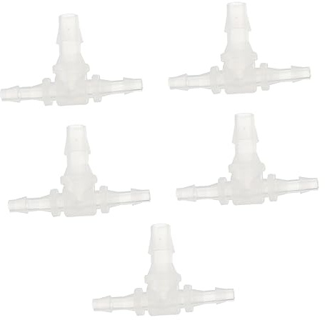 Gogogmee 5 Stück T-stück Kunststoff Rohrverbinder T-pagoden Adapter 4-6-4 Für Aquarien Luftpumpen Luftschläuche Aquarium Zubehör