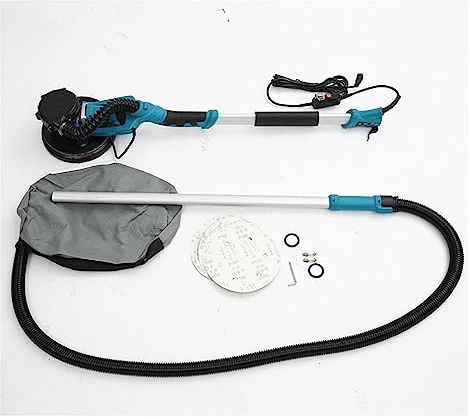 YQVEOT Ponceuse Murale pour cloisons sèches, Ajustez la Vitesse de la Ponceuse for cloisons sèches 980W Polissage des Murs meulage Double lumière LED Mur Mastic polisseuse Machine