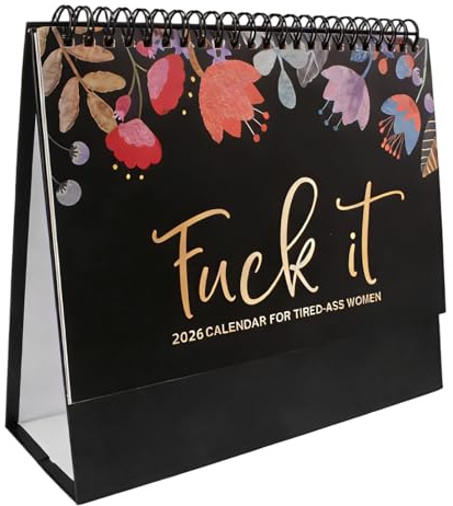Ajsdvog 2026 Desk Calendar – Funny Desktop Calendar 2026 UK Edition – Unique Humorous Calendar Monthly for Office & Home – Inspired Desk Calendar