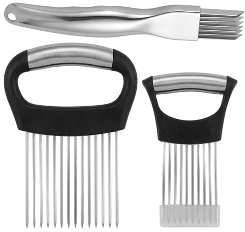 Onion Slicer, Onion Holder for Slicing, 3pcs Vegetable Slicer Cutter, Kitchen Set for Cutting Onions, Tomatoes, Potatoes, Meat and Fruits, for Home and Professional Use
