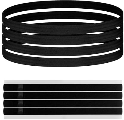 CZ Store - Banda Elástica para Cabeza |Pack DE 4/6/8/10|✮✮GARANTÍA DE por Vida✮✮- De Silicona Antideslizante, Estira hasta 70cm - Deportivo para el Pelo, Accesorios de Fitness para Hombres y Mujeres