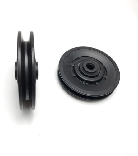 88 mm Kunststoff-Riemenscheibe, 10 mm Bohrung für Fitnessgeräte, Stahlseil-Getriebelager, leichtes schwarzes Drahtseilrad, 2 Stück für Fitness-Reparaturteile