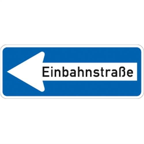 Verkehrszeichen VZ220-10, Einbahnstraße linksweisend, Alu, RA1, 30x80cm Verkehrsschild