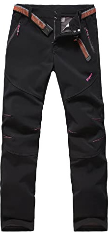 VertAst - Pantaloni da donna, in tessuto softshell termico, idrorepellente e antivento, altamente flessibili, per escursionismo, campeggio e attività all'aperto
