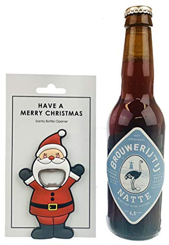 Flaschenöffner Weihnachten - Kleinigkeit Weihnachten - Kleines Bier-Geschenk - Mitbringsel Mann - Bier-Öffner - Weihnachts-Geschenk - unter 10 Euro - Lustig - Witzig
