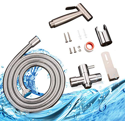 Bidet Spray Robinets pour bidet Laiton 304 Inox Toilette Lavage arrière, Bain pour animaux de compagnie, Lavage de voiture, Toilette Nettoyage Douches à main Tête de pulvérisateur de bidet