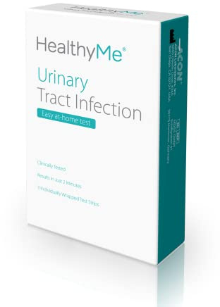 HealthyMe Urinary Tract Infection (UTI) Test Strips, 3 Individually Pouched, Self-Testing Strips, Accurate, Easy to Read, Results in 2 Minutes, Clinically Tested