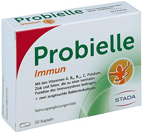 Probielle Immun – Nahrungsergänzungsmittel mit Vitaminen A, B6, B12 und C sowie Folsäure, Zink und Selen die zu einer normalen Funktion des Immunsystems beitragen - 1 x 30 Kapseln