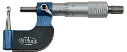 Shars 0-1 Tube Micrometer with Spherical Anvil, .0001 Graduation New Degsin 303-2351 P