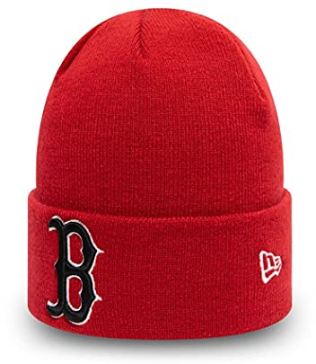 New Era Herren League ESS Cuff Knit Bosred Pnr Mütze, Rot, Einheitsgröße