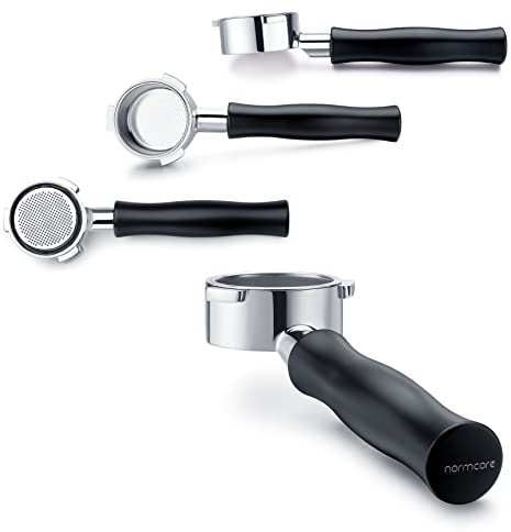 Normcore Espresso Bottomless Portafilter 51 mm Compatible with DeLonghi Dedica EC680/EC685/EC785/EC820/EC850/EC860 Smeg Coffee Machine - Bottomless Portafilter with Stainless Steel - Anodised